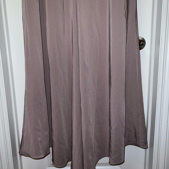 La Femme Light Mauve Floral Appliqué Jersey Column gown dress full length 16 NEW - Picture 9 of 15